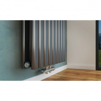 60 x 30/Paneelheizkörper 600x594 Doppellagig Mittelanschluß Anthrazit