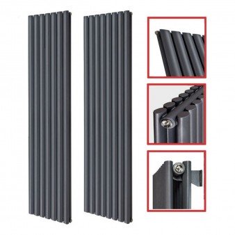1800 x 560 mm Doppellagig Seitenanschluss Anthrazit (RAL 7016) Paneelheizkörper NEU Ellipse Design 1800 x 560 mm Doppellagig Seitenanschluss Anthrazit (RAL 7016) Paneelheizkörper NEU Ellipse Design