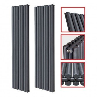 1800 x 630 mm Doppellagig Mittelanschluss Anthrazit (RAL 7016) Paneelheizkörper NEU Ellipse Design 1800 x 630 mm Doppellagig Mittelanschluss Anthrazit (RAL 7016) Paneelheizkörper NEU Ellipse Design