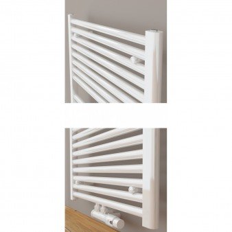 1200 x 600 mm 25mm Profil Gerade Weiß Badheizkörper Mittelanschluss 1200 x 600 mm 25mm Profil Gerade Weiß Badheizkörper Mittelanschluss