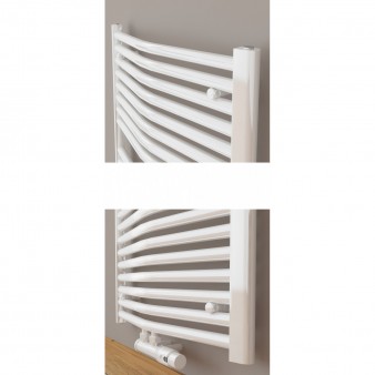 1800 x 500 mm 25mm Profil Gebogen Weiß Badheizkörper Mittelanschluss 1800 x 500 mm 25mm Profil Gebogen Weiß Badheizkörper Mittelanschluss