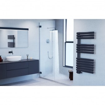 Ellipse Design Badheizkörper Handtuchwärmer Mittelanschluss Anthrazit 1156x600mm Ellipse Design Badheizkörper Handtuchwärmer Mittelanschluss Anthrazit 1156x600mm