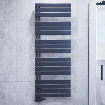 Flach Design Badheizkörper Handtuchwärmer Mittelanschluss Anthrazit 1576x600mm Flach Design Badheizkörper Handtuchwärmer Mittelanschluss Anthrazit 1576x600mm