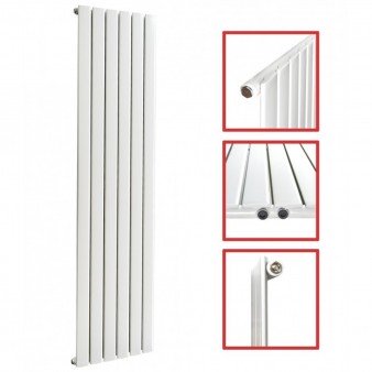 Einlagig Profil /1600 x 452 mm Einlagig Mittelanschluss Flach Weiß Einlagig Profil /1600 x 452 mm Einlagig Mittelanschluss Flach Weiß