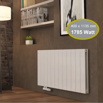 Aluminium Paneelheizkörper CLAUDIO 400X1135 Weiß Mittelanschluss