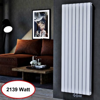 Vertikal 1600x580 Doppellagig Wandheizkörper Weiß