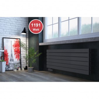 450 x 1200 mm Doppellagig Anthrazit Flach Heizkörper Paneelheizkörper Horizontal Badheizkörper 450 x 1200 mm Doppellagig Anthrazit Flach Heizkörper Paneelheizkörper Horizontal Badheizkörper