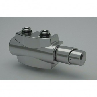 Heizkörper Armatur-Set für Mittelanschluss 50mm Eck Multiblock Chrom