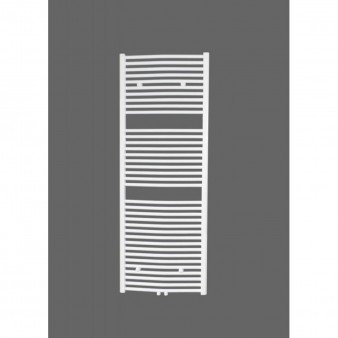 Badheizkörper 1600x500 mm Handtuchheizkörper Weiß gebogen Mittelanschluss