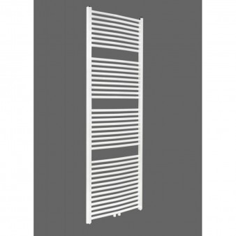 Badheizkörper 1800x500 mm Handtuchheizkörper Weiß gebogen Mittelanschluss