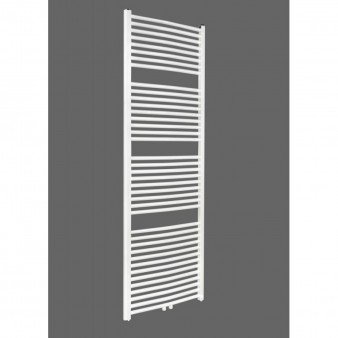 Badheizkörper 1800x500 mm Handtuchheizkörper Weiß gebogen Mittelanschluss