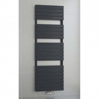1600 x 600 mm Flach Anthrazit Badheizkörper Handtuchwärmer Mittelanschluss 1600 x 600 mm Flach Anthrazit Badheizkörper Handtuchwärmer Mittelanschluss