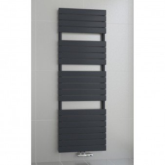 1800 x 600 mm Flach Anthrazit Badheizkörper Handtuchwärmer Mittelanschluss 1800 x 600 mm Flach Anthrazit Badheizkörper Handtuchwärmer Mittelanschluss