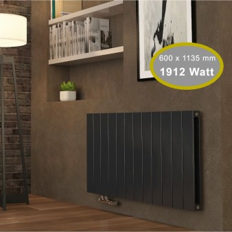 Aluminium Paneelheizkörper CLAUDIO 600X1135 Anthrazit Mittelanschluss