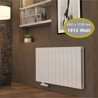 Aluminium Paneelheizkörper CLAUDIO 600X1135 Weiß Mittelanschluss