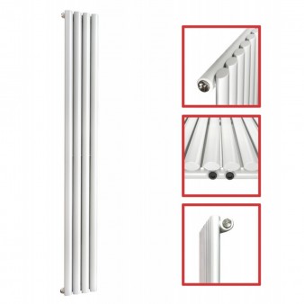 1600X 236 Ellipse Einlagig Weiss Mittelanschluss Paneelheizkörper