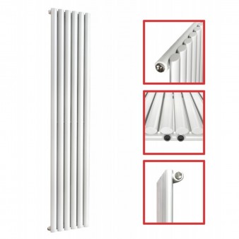 1600X 354 Ellipse Einlagig Weiss Mittelanschluss Paneelheizkörper