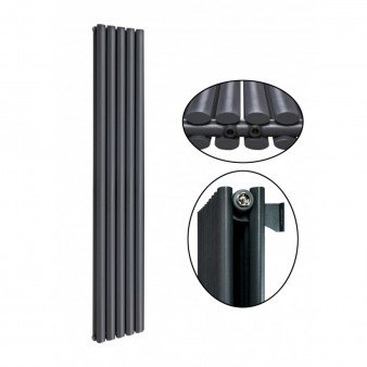 1800 x 350 mm Doppellagig Mittelanschluss Anthrazit Paneelheizkörper NEU Ellipse Design 1800 x 350 mm Doppellagig Mittelanschluss Anthrazit Paneelheizkörper NEU Ellipse Design