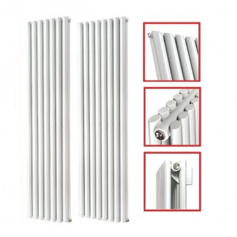 1800 x 560 mm Doppellagig Seitenanschluss Weiß Paneelheizkörper NEU Ellipse Design