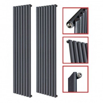 1600 x 560 mm Einlagig Seitenanschluss Anthrazit Paneelheizkörper NEU Ellipse Design 1600 x 560 mm Einlagig Seitenanschluss Anthrazit Paneelheizkörper NEU Ellipse Design
