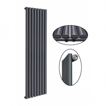 1800 x 560 mm Einlagig Mittelanschluss Anthrazit (RAL 7016) Paneelheizkörper NEU Ellipse Design