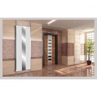 Spiegel Paneelheizkörper 1800x610 Doppellagig Weiß Flach Mittelanschluss