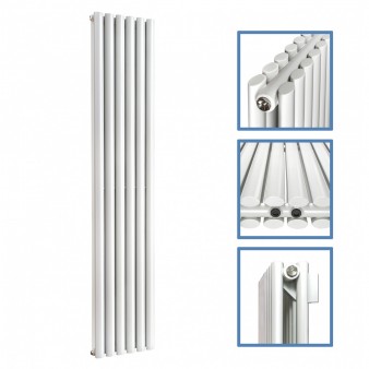 1600 x 400 mm Doppellagig Mittelanschluss Weiß Paneelheizkörper NEU Ellipse Design