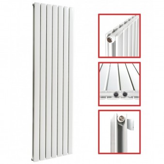 1800 x 532 mm Doppellagig Seitenlanschluss Flach Weiß