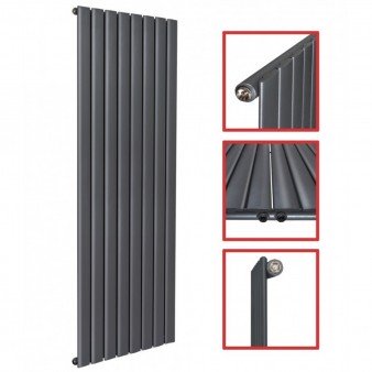 1800 x 604 mm Einlagig Mittelanschluss Flach Anthrazit 1800 x 604 mm Einlagig Mittelanschluss Flach Anthrazit