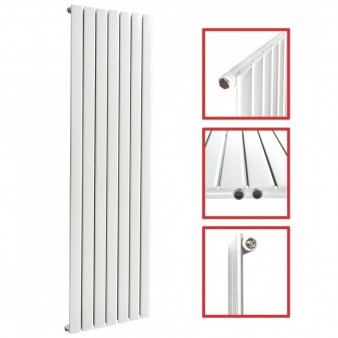 1800 x 528 mm Einlagig Mittelanschluss Flach Weiß