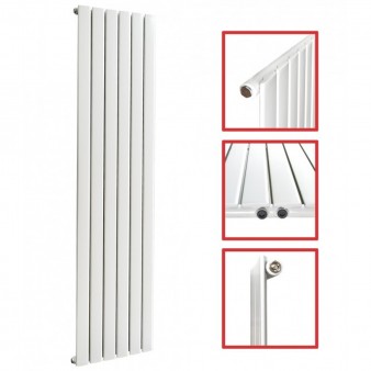 1800x465 FLACH Einlagig Weiß Seitenanschluss Paneelheizkörper