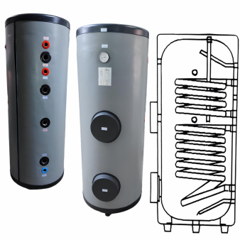 Trinkwasserspeicher Warmwasserspeicher Solarspeicher Brauchwasserspeicher 2 Wärmetauscher 150L
