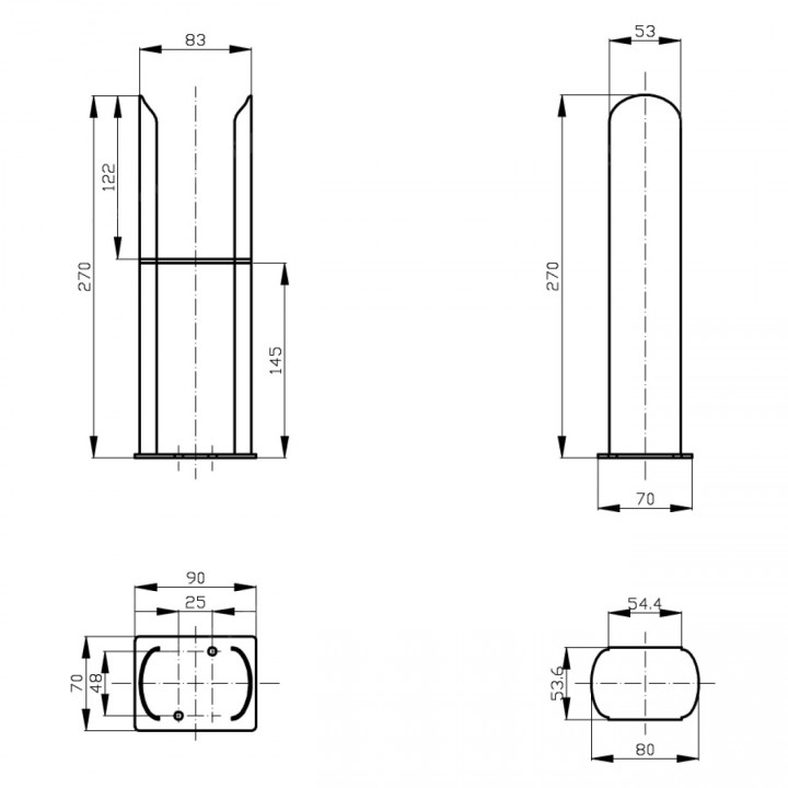 Stand Füße Set für Doppellagig Ellipse Heizkörper Anthrazit Stand Füße Set für Doppellagig Ellipse Heizkörper Anthrazit