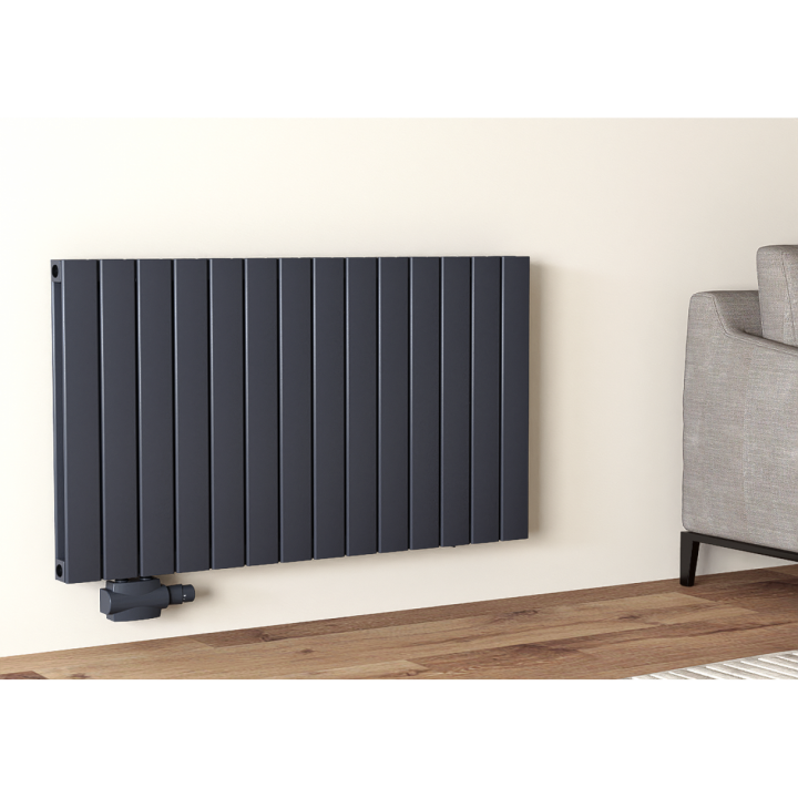 600x1078 Alu Doppellagig Paneelheizkörper Flach Aluminium Vertikal Wandheizkörper Anthrazit