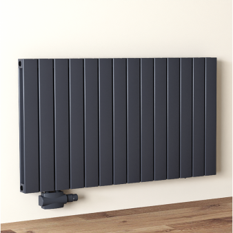 600x1078 Alu Doppellagig Paneelheizkörper Flach Aluminium Vertikal Wandheizkörper Anthrazit