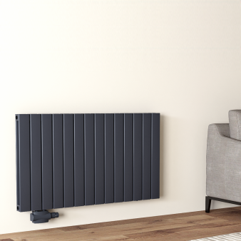 600x1078 Alu Doppellagig Paneelheizkörper Flach Aluminium Vertikal Wandheizkörper Anthrazit