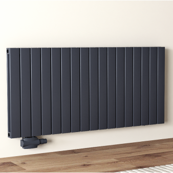 600x1309 Alu Doppellagig Paneelheizkörper Flach Aluminium Vertikal Wandheizkörper Anthrazit