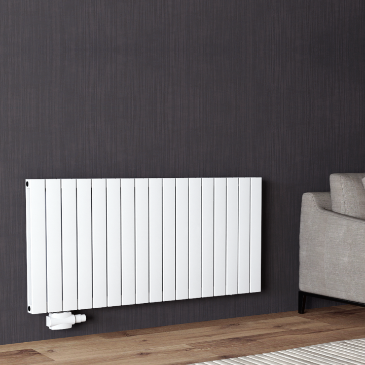 600x1309 Alu Doppellagig Paneelheizkörper Flach Aluminium Vertikal Wandheizkörper Weiß