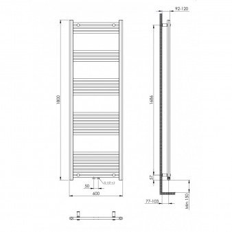 Design Badheizkörper Handtuchwärmer 1820 x 600 Weiß Design Badheizkörper Handtuchwärmer 1820 x 600 Weiß
