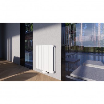 Horizontal Paneelheizkörper 600x590 Doppellagig Wandheizkörper Heizwand Mittelanschluss Weiß